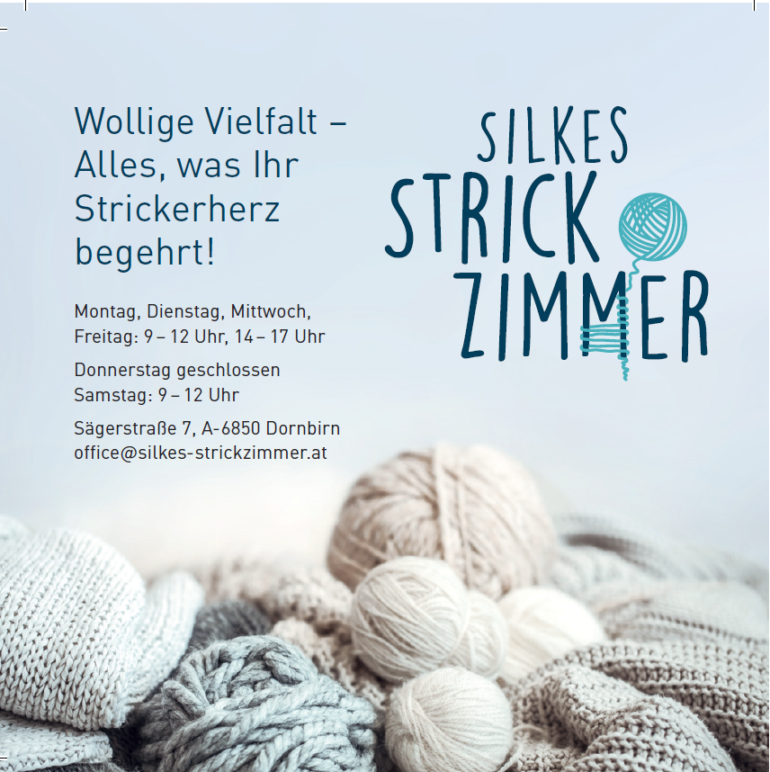 Logo Silkes Strickzimmer Dornbirn – Sponsor der Theatergruppe d'Süosslar Dornbirn