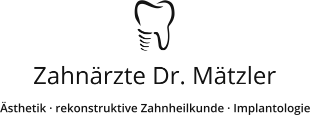Logo der Zahnärzte Dr. Mätzler, Ästhetik, rekonstruktive Zahnheilkunde und Implantologie – Sponsor der Theatergruppe d'Süosslar Dornbirn