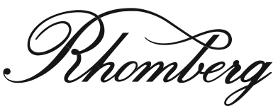 Schriftzug-Logo von Rhomberg – Sponsor der Theatergruppe d'Süosslar Dornbirn